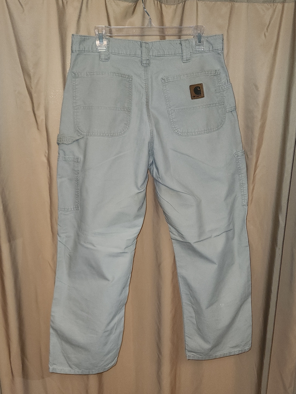 Carhartt 100% Cotton cream/khaki Men's Classic Utility Work Pants Sz 33 x 28 - Picture 2 of 13